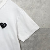 プレイ コムデギャルソン ハートロゴ Tシャツ ホワイト レディース - NEWSED