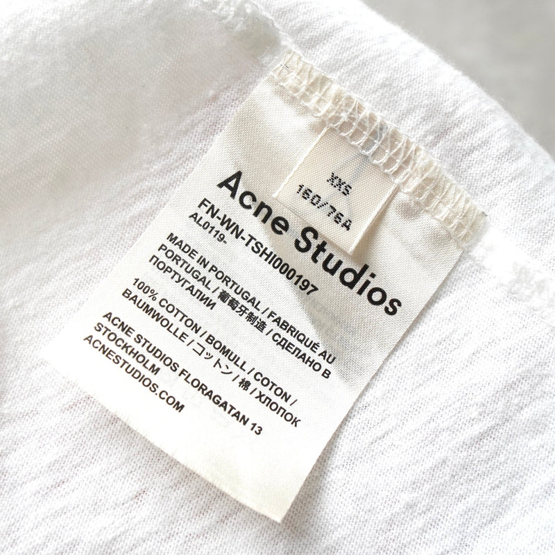 アクネストゥディオズ バックロゴ オーバーサイズ Tシャツ ホワイト - NEWSED