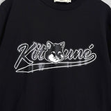 メゾン キツネ カレッジロゴ Tシャツ ブラック - NEWSED