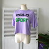 ポロ スポーツ ラルフローレン ショート丈 ロゴ Tシャツ パープル