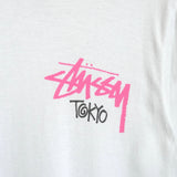 ステューシー プリント Tシャツ ホワイト × ピンク - NEWSED
