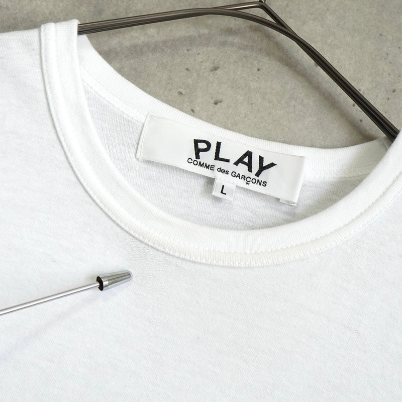 プレイ コムデギャルソン ハート ロゴ Tシャツ ホワイト - NEWSED