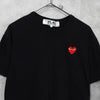 プレイ コムデギャルソン ハートロゴ Tシャツ ブラック