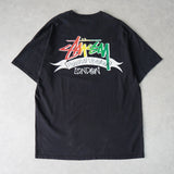 ステューシー シャドーマン 両面プリント Tシャツ ブラック - NEWSED