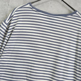 ポロ ラルフローレン スモールポニー ロゴ ボーダー Tシャツ グレー / ホワイト - NEWSED