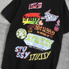 Stüssy Logo Art Paint T-Shirt in Black