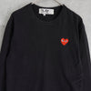 Play Comme des Garcons 心形徽标长袖上衣 黑色