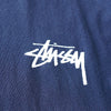 Stussy logo double-sided print short-sleeve t-shirt in navy