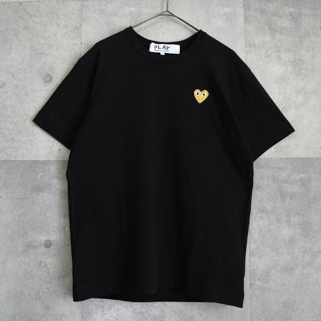プレイ コムデギャルソン ハートロゴ Tシャツ ブラック