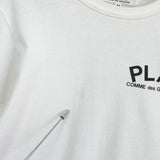 プレイ コムデギャルソン ロゴ Tシャツ ホワイト レディース - NEWSED