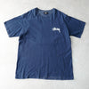 Stussy logo double-sided print short-sleeve t-shirt in navy