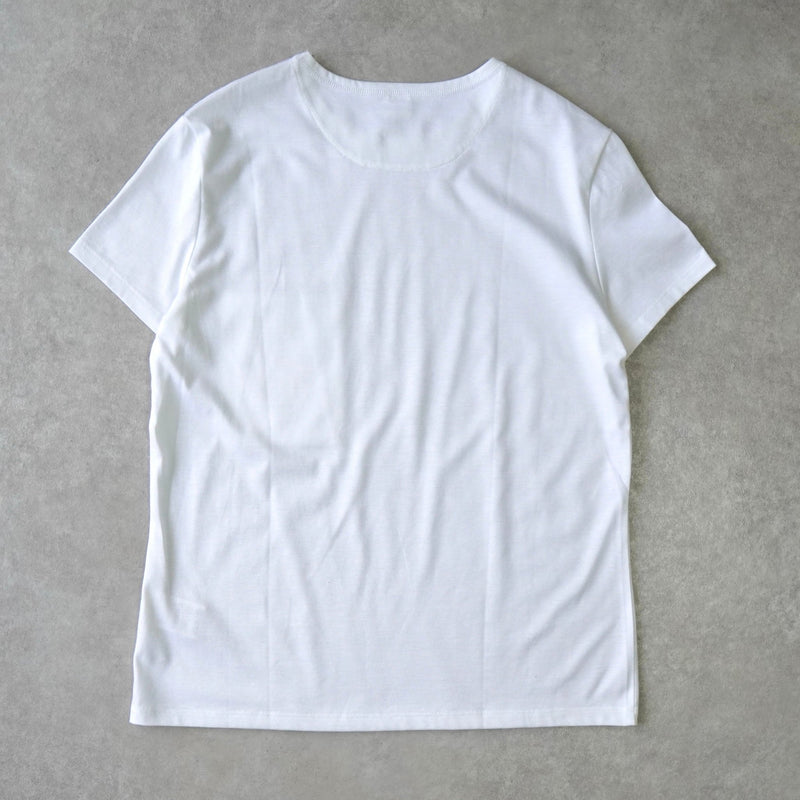エルメス ロゴ 刺繍 ポケット Tシャツ ホワイト - NEWSED