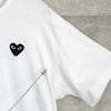 プレイ コムデギャルソン ハートロゴ Tシャツ ホワイト