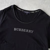 バーバリー ラインストーン ロゴ Tシャツ ブラック レディース