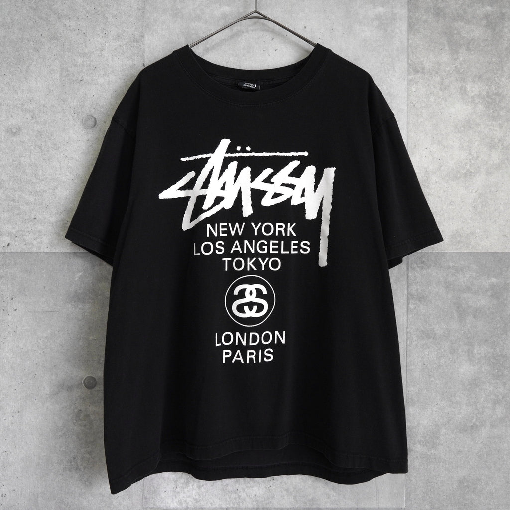 Stüssy 黑色双面印花T恤