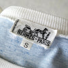 Hermes 马匹印花双色短袖 T 恤 蓝色/白色