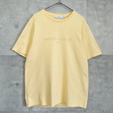 メゾン キツネ ロゴ 刺繍 Tシャツ パステルイエロー - NEWSED