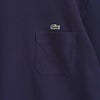 Lacoste 海军蓝徽标凸纹口袋 T 恤