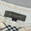 Burberry 马标志刺绣 Nova 格纹 T 恤，象牙色，女款