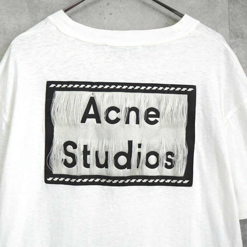 アクネストゥディオズ バックロゴ オーバーサイズ Tシャツ ホワイト - NEWSED