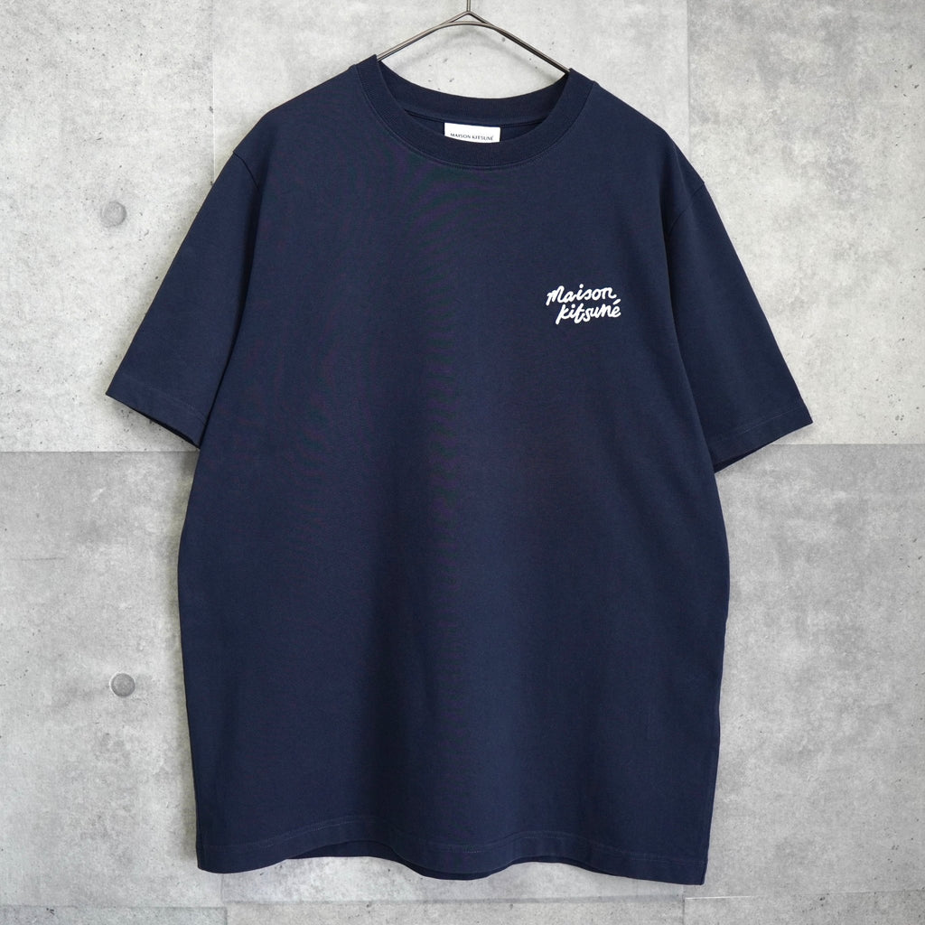 Maison Kitsune 海军蓝刺绣徽标 T 恤