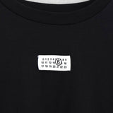 エムエムシックス メゾン マルジェラ ナンバーロゴ Tシャツ ブラック - NEWSED