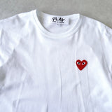 プレイ コムデギャルソン ハートロゴ Tシャツ ホワイト - NEWSED