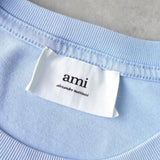 アミパリ アミ パリス ハートロゴ Tシャツ ブルー - NEWSED