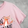 メゾン キツネ プリント Tシャツ ピンク