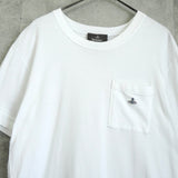 ヴィヴィアン ウエストウッド マン オーブ ポケット Tシャツ ホワイト - NEWSED