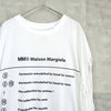 エムエムシックス メゾン マルジェラ カレンダーロゴ フリンジ Tシャツ ホワイト