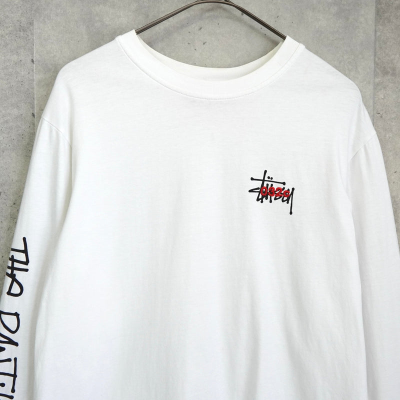 ステューシー × ゼロスリートゥーシー ロゴ ロンT ホワイト - NEWSED