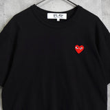 プレイ コムデギャルソン ハート ロゴ Tシャツ ブラック - NEWSED