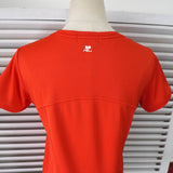 クレージュ スポーティー生地 ロゴ Tシャツ レッド レディース - NEWSED