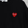 プレイ コムデギャルソン ハートロゴ Tシャツ ブラック