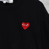 プレイ コムデギャルソン ハートロゴ Tシャツ ブラック - NEWSED