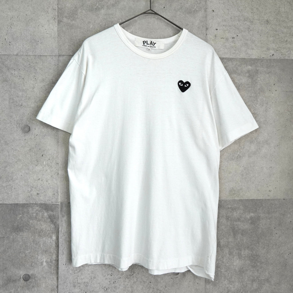プレイ コムデギャルソン ハートロゴ Tシャツ ホワイト