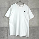プレイ コムデギャルソン ハートロゴ Tシャツ ホワイト - NEWSED