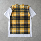 コムデギャルソン チェック柄 Tシャツ イエロー / ホワイト - NEWSED
