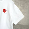 プレイ コム デ ギャルソン ハート Tシャツ ホワイト