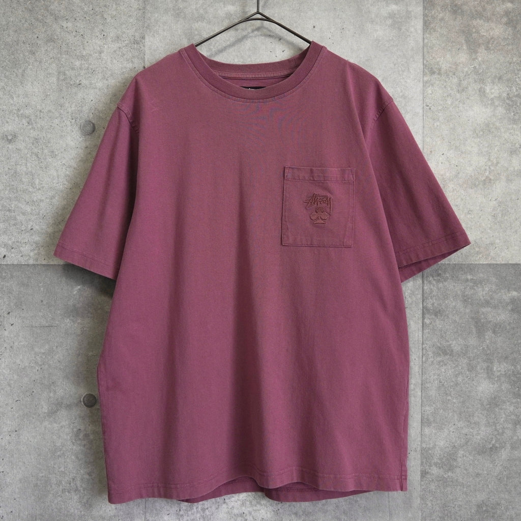 Stüssy 三叶草刺绣 T 恤，紫色