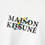 メゾンキツネ フラワーズ 刺繍 ロゴ Tシャツ ホワイト - NEWSED