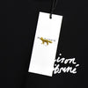 Maison Kitsune 草书徽标 T 恤，黑色，未使用，带标签
