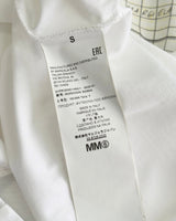エムエムシックス メゾン マルジェラ オーバーサイズ Tシャツ ホワイト メンズ レディース - NEWSED