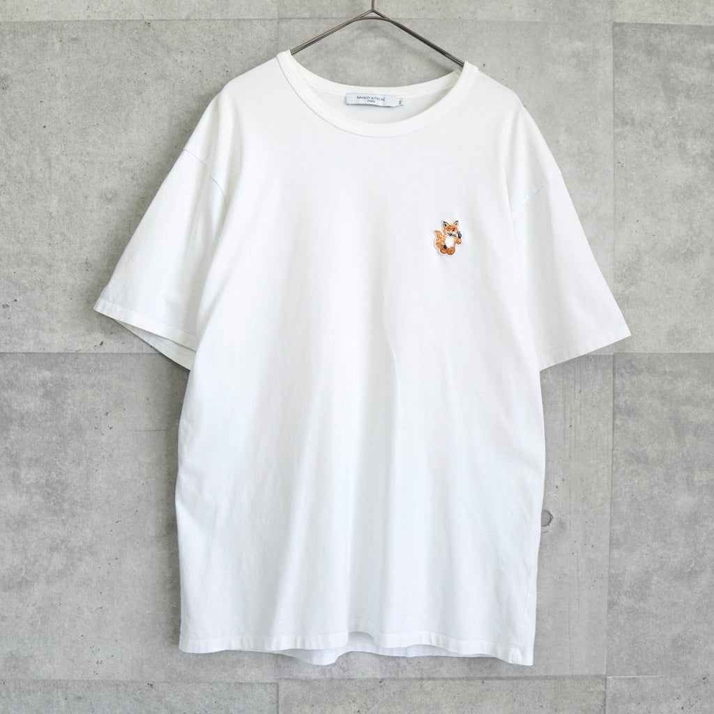 Maison Kitsune 白色和平狐狸标志T恤