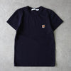 Maison Kitsune 狐狸头贴片 T 恤，海军蓝