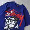 Stüssy 蓝色徽标印花 T 恤