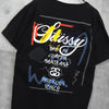 Stüssy 世界巡回赛图案 T 恤（黑色）