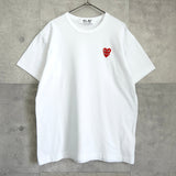 プレイ コム デ ギャルソン ハート Tシャツ ホワイト - NEWSED