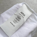 アミパリ アミ パリス ワンポイント 刺繍 Tシャツ ホワイト - NEWSED